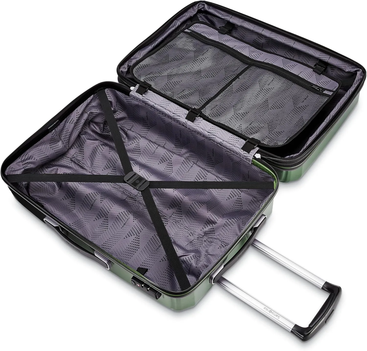 Samsonite Winfield 3 DLX Hardside Expandable Luggage with Spinners, Ombre Green, 2-Piece Set (20/25)