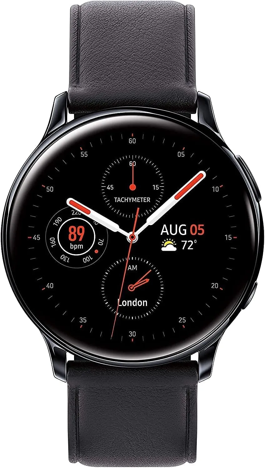SAMSUNG Galaxy Watch Active 2 (44mm, GPS, Bluetooth, Unlocked LTE) Smart Watch with Advanced Health Monitoring, Fitness Tracking, and Long Lasting Battery, US Version, Aqua Black (Renewed)