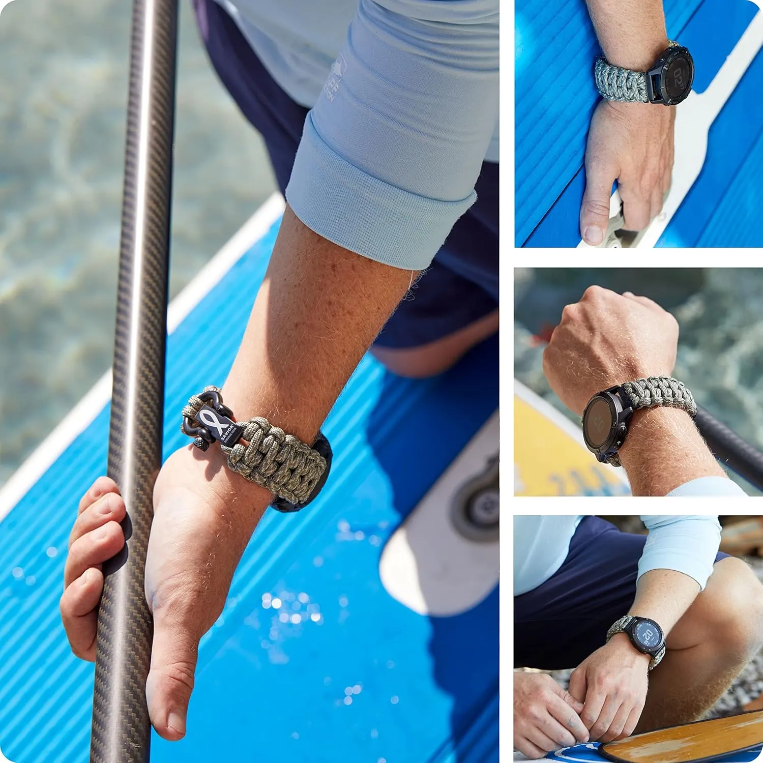 Savior Survival Gear Paracord 20mm/22mm Watch Band with Quick Release - Men & Women - Strap Compatible with Various Smart Watches, including Galaxy (some), S3 Classic, and Fenix 5