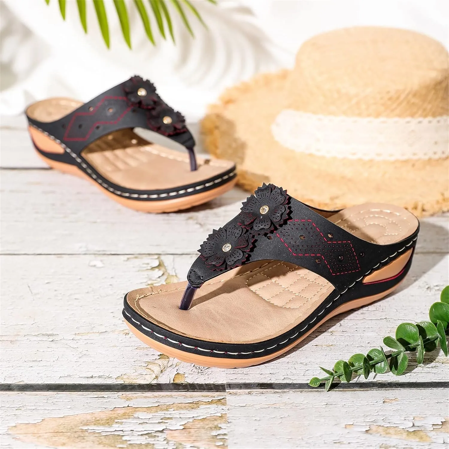 Shoes for Women Walking Sandals Women Flip Flops for Walking Women Orthopedic Walking Shoes Slip On Sandals