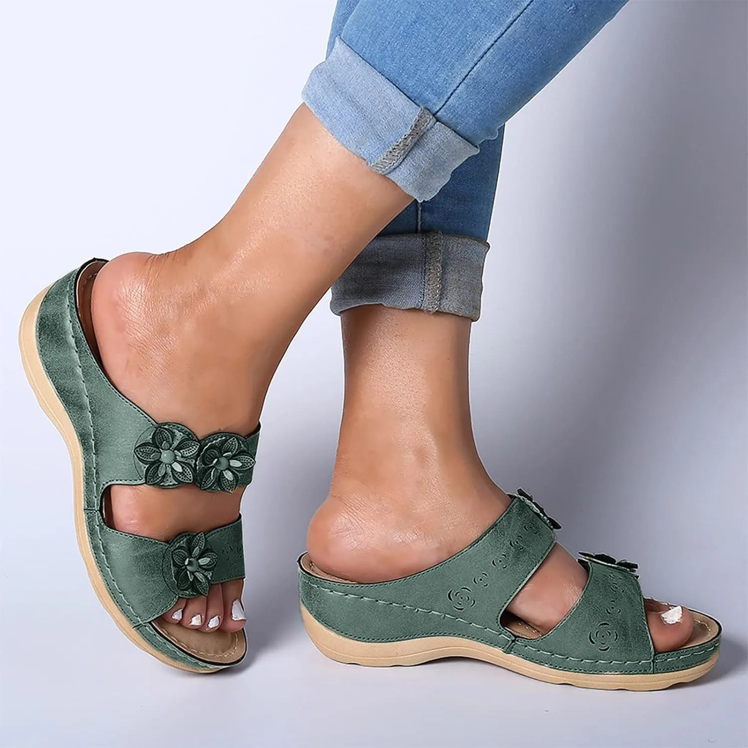 Shoes for Women, Womens Sandals Orthopedic Open Toe Sandals Retro Anti Slip Comfy Breathable Shoes