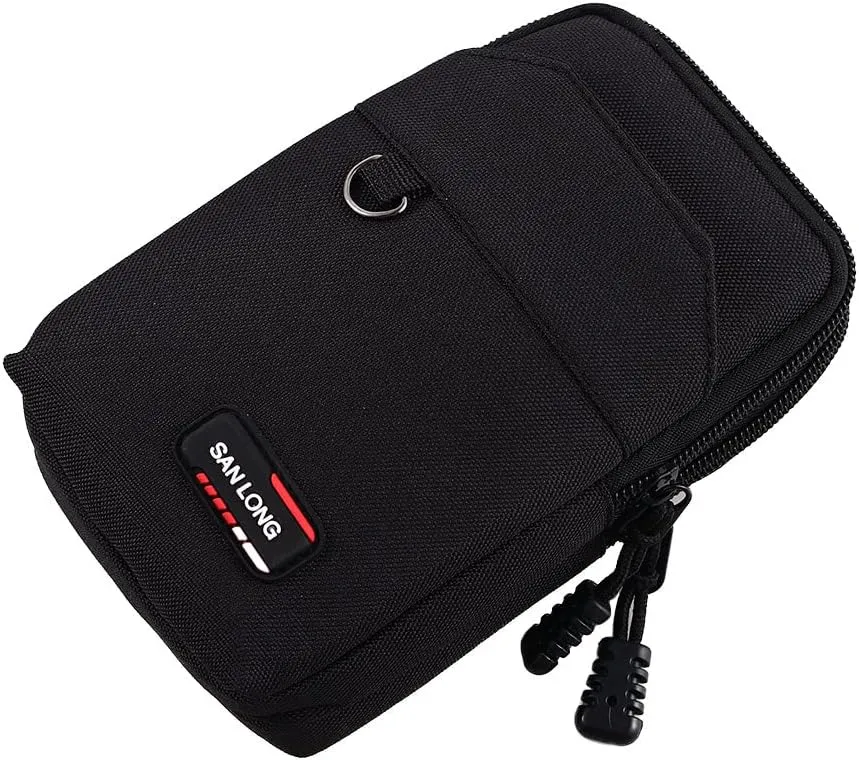 Single/Double Layer EDC Molle Bag Waist Bags, Outdoor Waist Fanny Pack Bag Phone Pouch Waist Bags(Double Black)