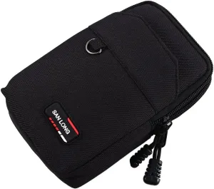 Single/Double Layer EDC Molle Bag Waist Bags, Outdoor Waist Fanny Pack Bag Phone Pouch Waist Bags(Double Black)