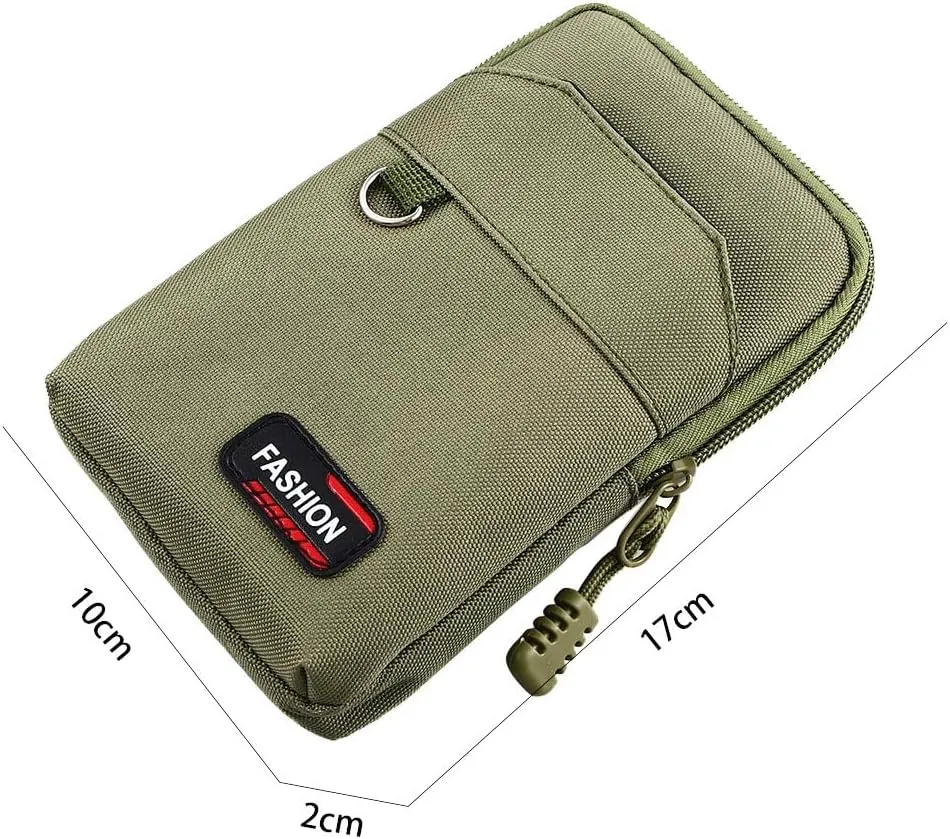Single/Double Layer EDC Molle Bag Waist Bags, Outdoor Waist Fanny Pack Bag Phone Pouch Waist Bags(Double Black)