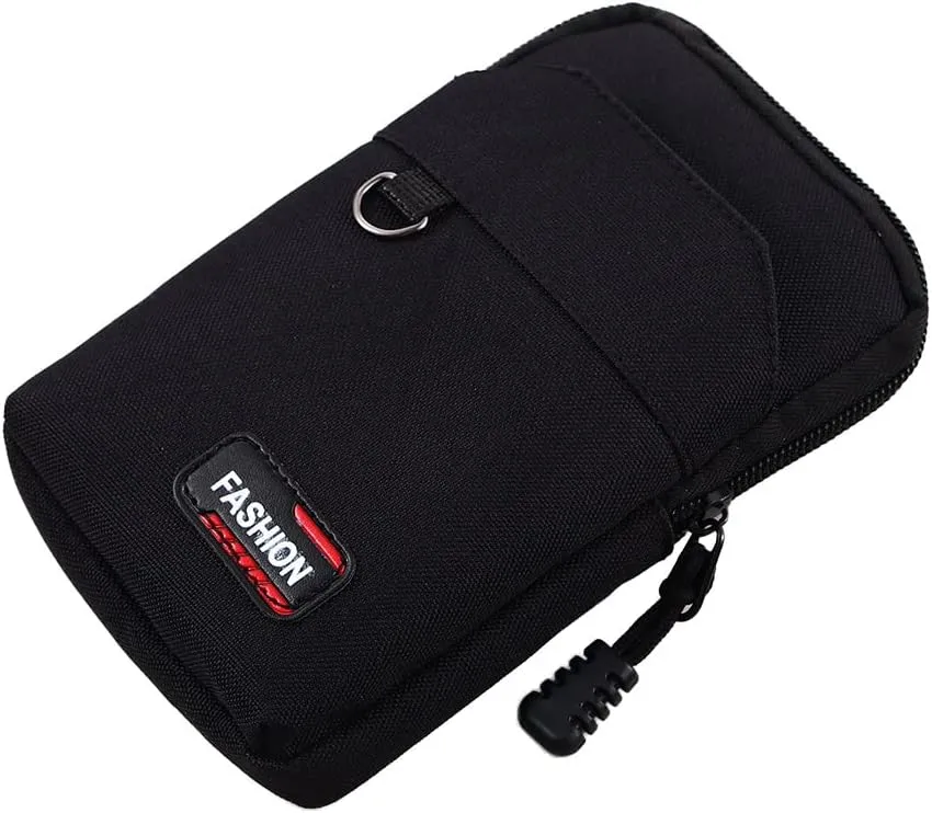 Single/Double Layer EDC Molle Bag Waist Bags, Outdoor Waist Fanny Pack Bag Phone Pouch Waist Bags(Single Black)