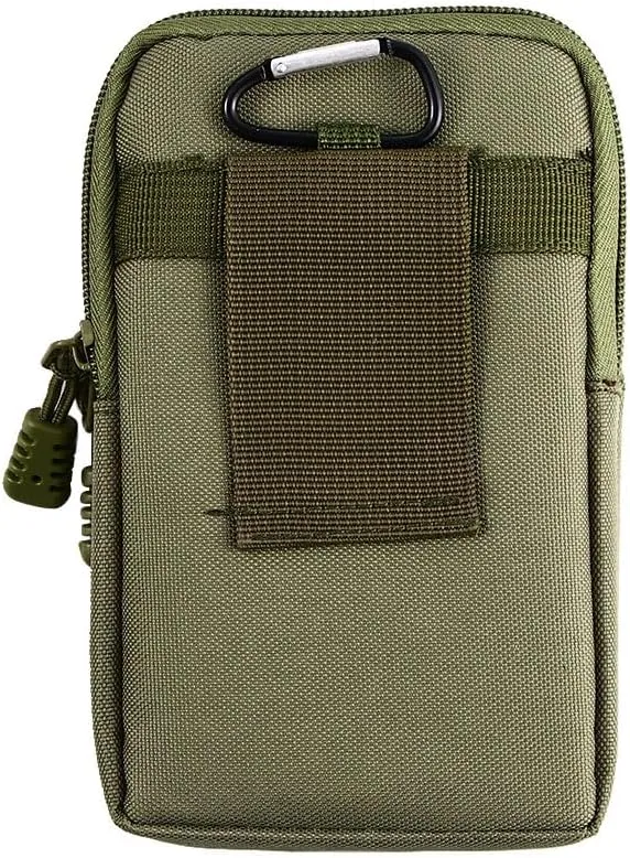 Single/Double Layer EDC Molle Bag Waist Bags, Outdoor Waist Fanny Pack Bag Phone Pouch Waist Bags(Single Green)
