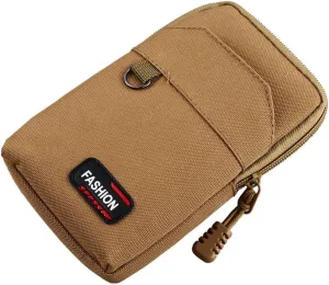 Single/Double Layer EDC Molle Bag Waist Bags, Outdoor Waist Fanny Pack Bag Phone Pouch Waist Bags(Single Khaki)