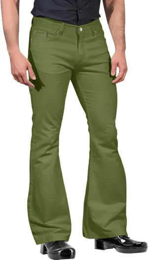 Slim Fit Skinny Bell Bottom Suit Pants for Men 60s 70s Retro Trousers Mens Comfortable Stretch Flared Pants for Disco Party