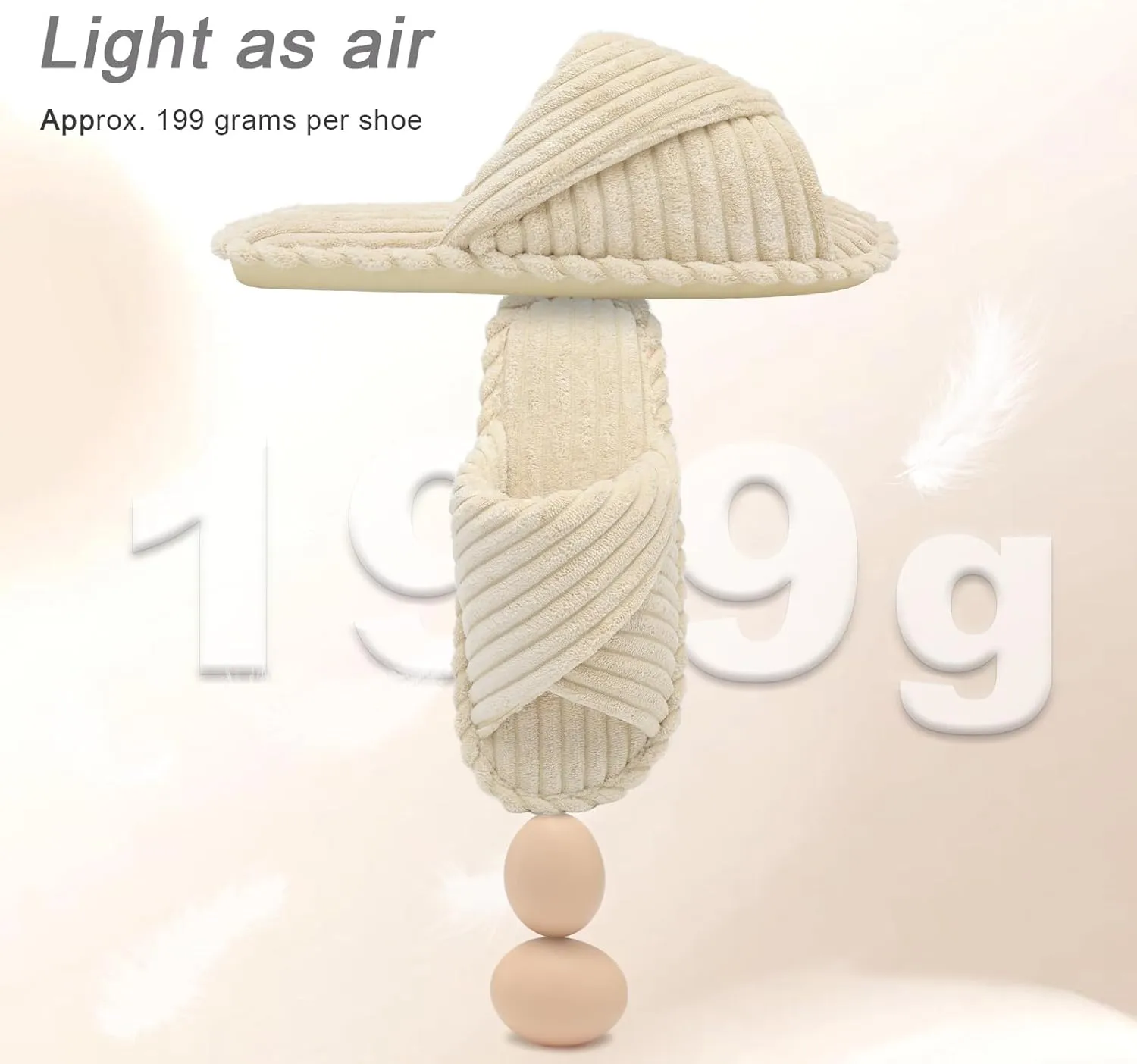 Slippers for Women House Bedroom Corduroy Crossbands Slide Indoor Outdoor Shoes
