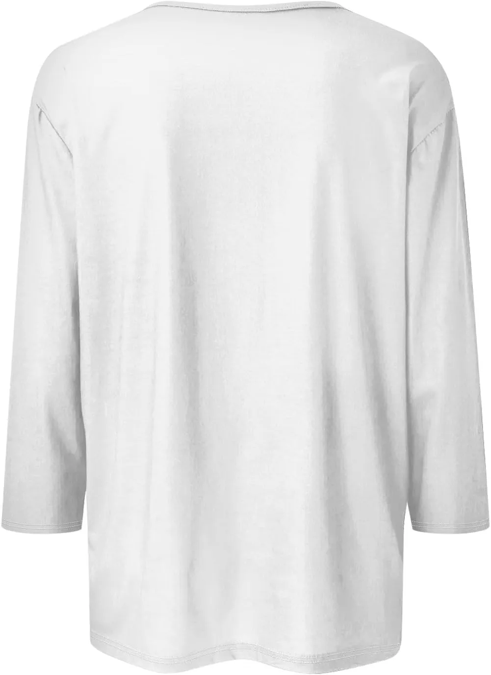 slqdgmryz Button Down Shirts for Women 3/4 Sleeve Lightweight Summer Cardigan Casual V Neck Three Quarter Length Cute Tops