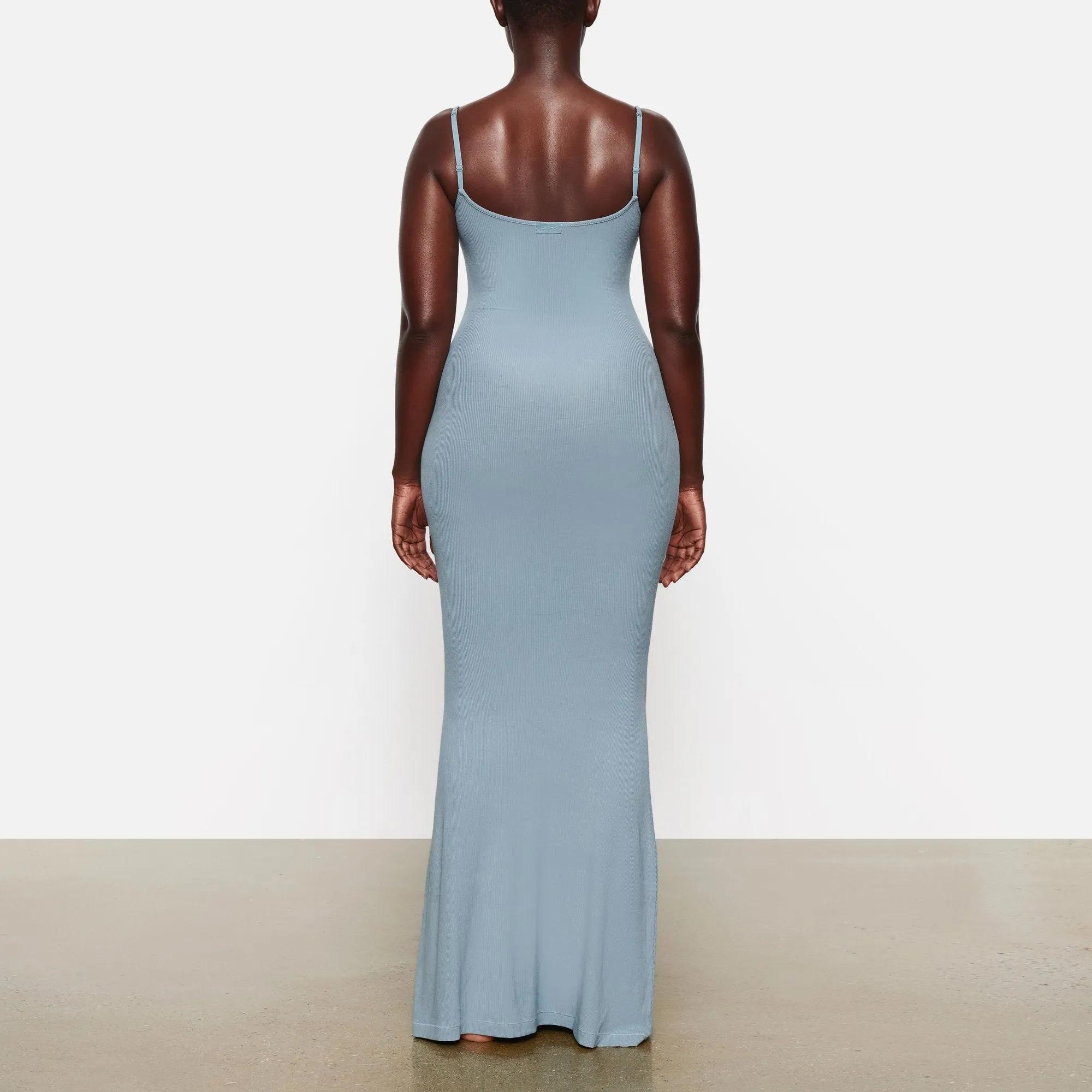 SOFT LOUNGE LONG SLIP DRESS | ARCTIC