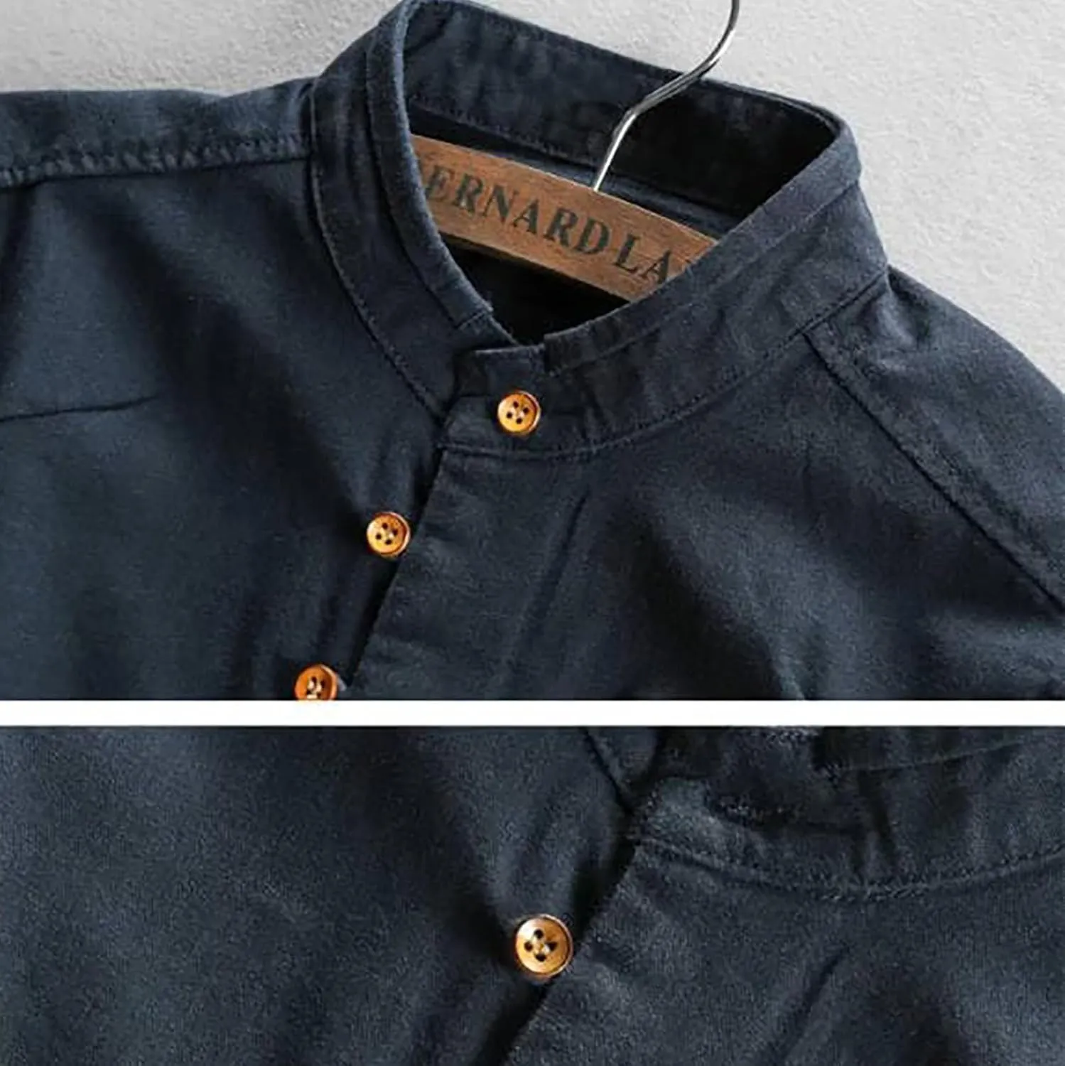 Soulona Shirt,Men's Button Long Sleeve Shirt,Men's Katana Japan Style Shirt Soulona,Premium LinenJapan Style Shirt