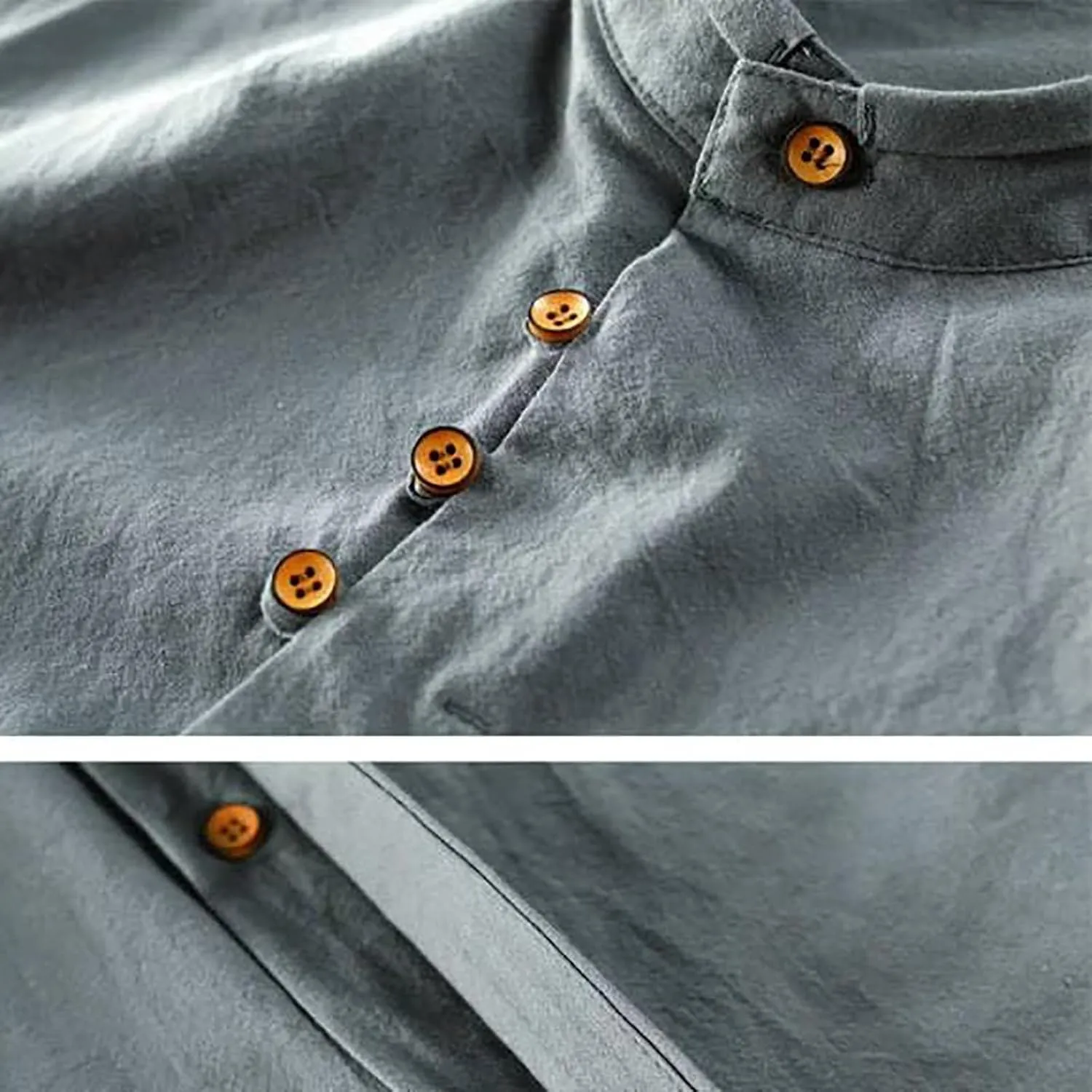Soulona Shirt,Men's Button Long Sleeve Shirt,Men's Katana Japan Style Shirt Soulona,Premium LinenJapan Style Shirt