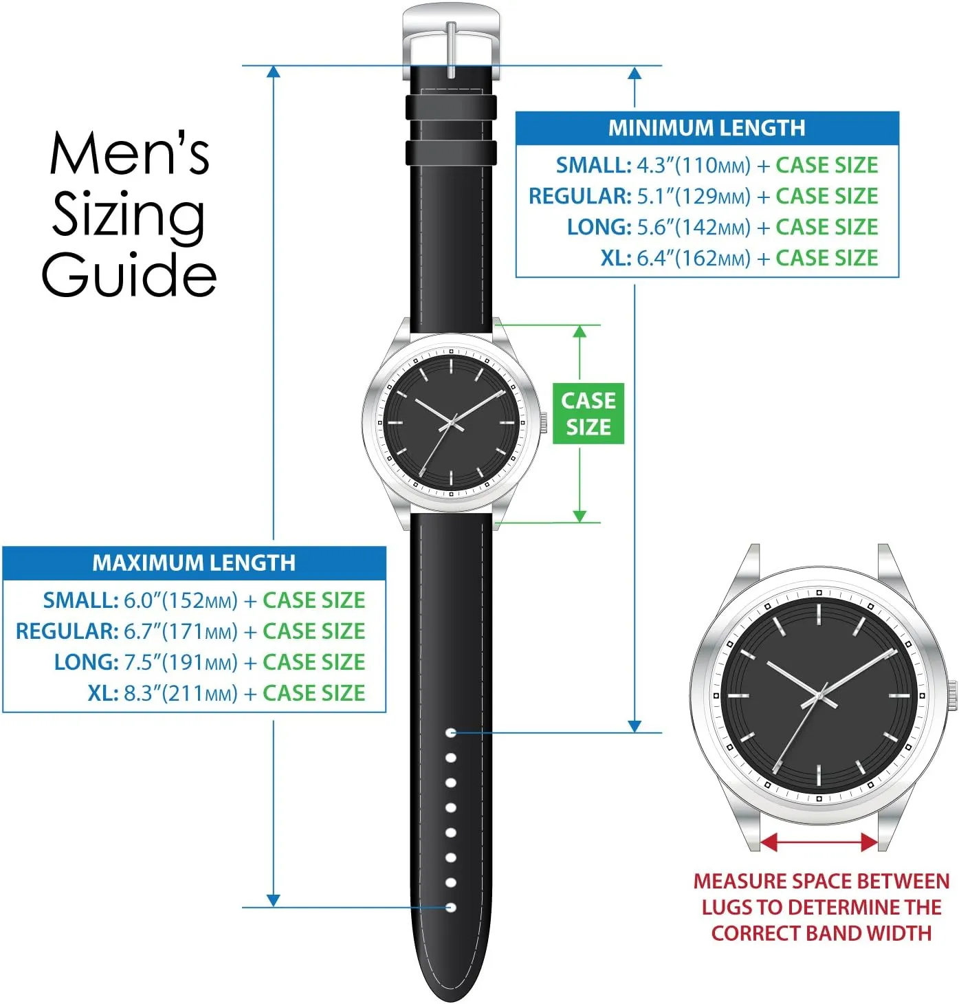 Speidel Genuine Leather Square Tip Watch Band 18mm,20mm,22mm,24mm,26mm,8mm,30mm-Black, Brown,Honey Oiled Leather Replacement Strap, Stainless Steel Metal Buckle Clasp, Watchband Fits Most Watch Brands