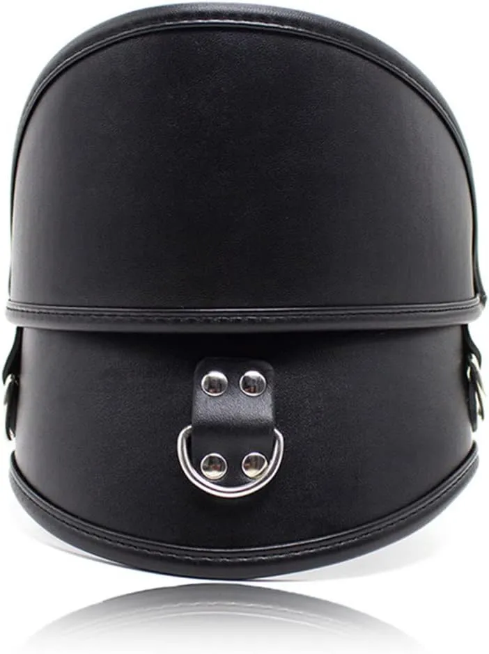 Stand Out from the Crowd with High Collars and a Chain Leash - Adjustable Leather Chokers for Cosplay, Punk, Bar Stage, and Costume, Black