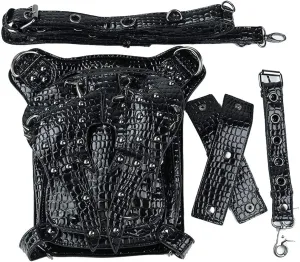 Steampunk Waist Bags for Women Leather Multifunctional Crossbody Bag Shoulder Bag With Belt Buckle