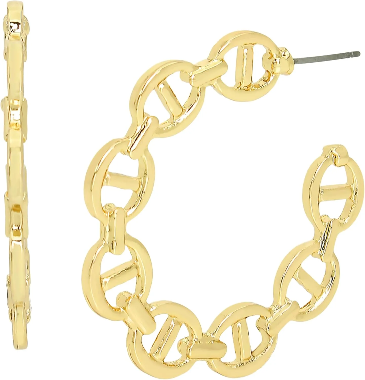 Steve Madden Womens Jewelry Geometric Hoop Earrings
