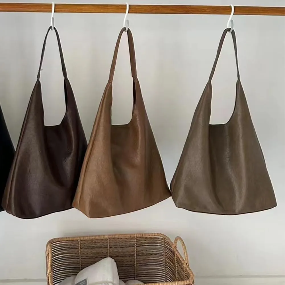Suede Tote Bag for Women Brown Suede Hobo Bag leather Suede Slouchy Shoulder Handbag Fashion Retro Purse Satchel