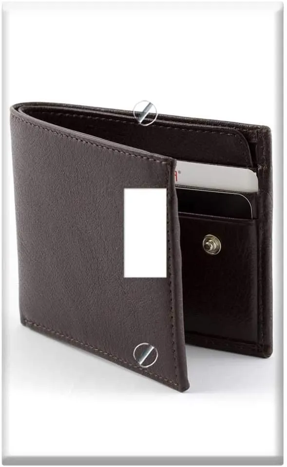 Switch Plate Single Toggle - Leather Waist Bags Purse Wallets Brown