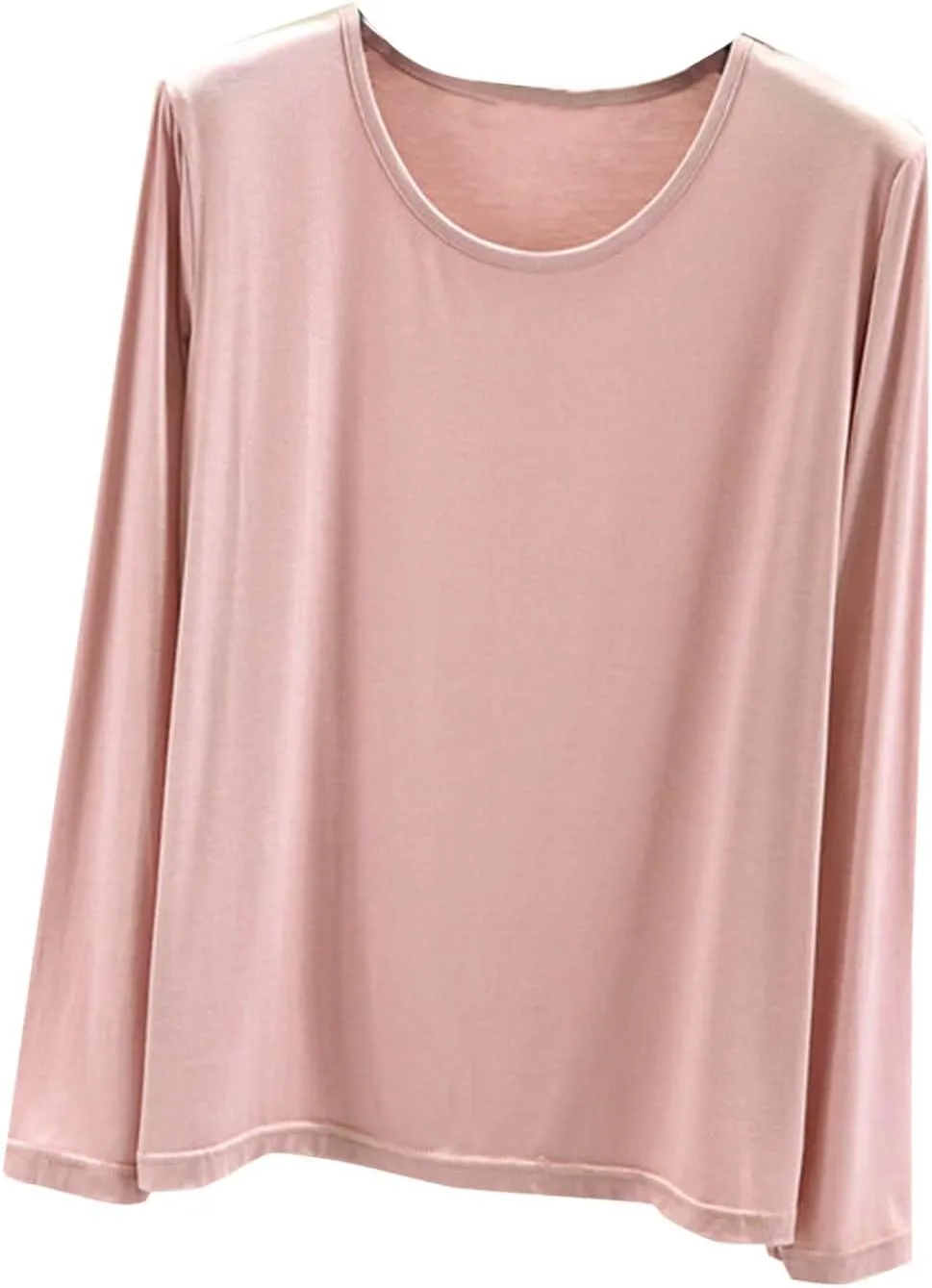 TANGNADE Women's Long Sleeve Sleep T-Shirt Crew Neck Pajama Tops Nightwear Comfy Shirts Trendy Fashion Lounge Clothes