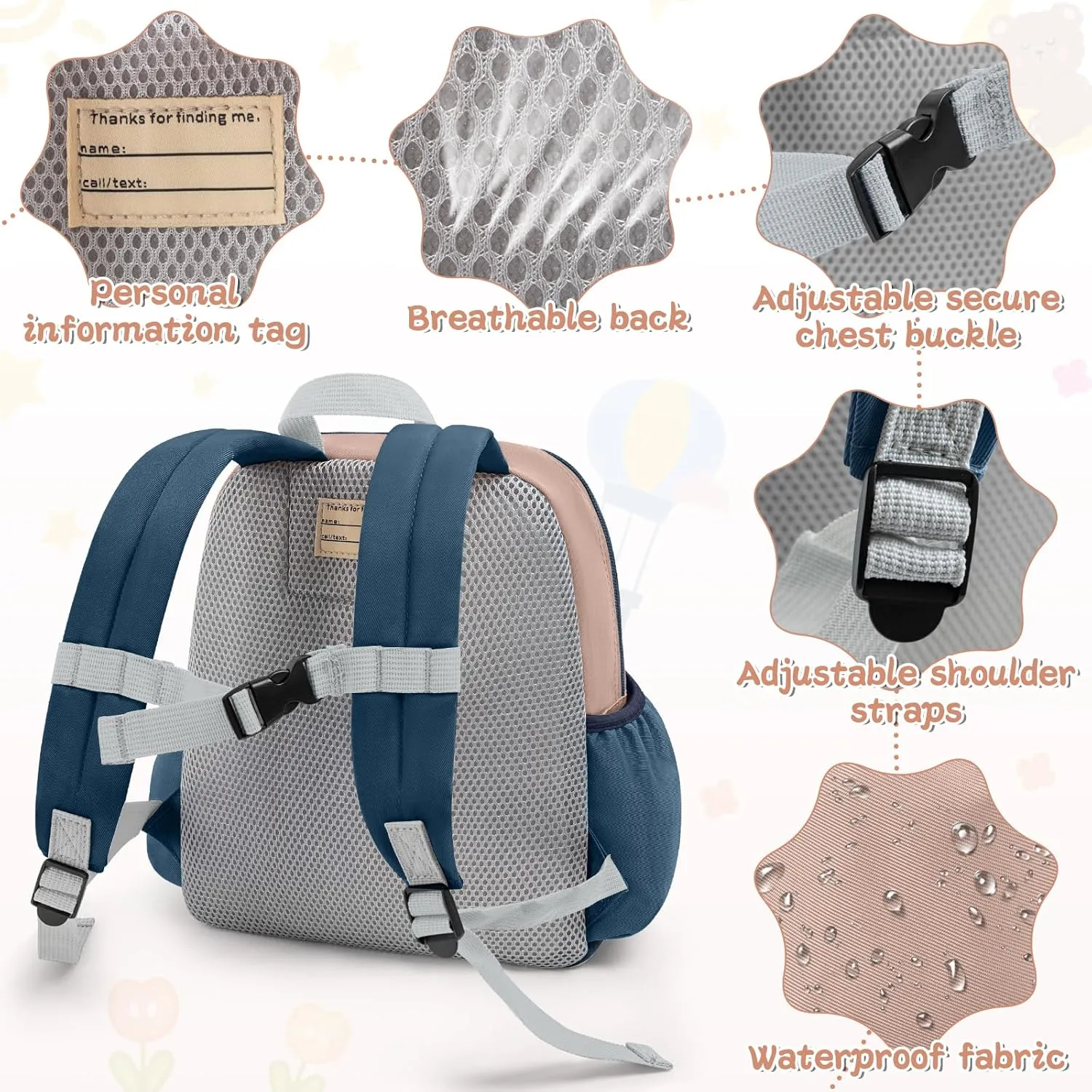 Toddler Backpack For Boys Girls 2-5, Preschool Kindergarten Backpack, Preschool Mini Backpacks For School & Travel, Coffee