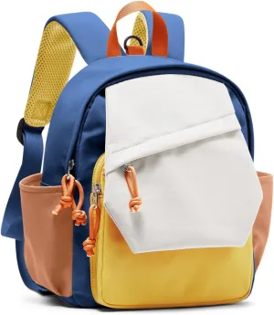 Toddler Backpack for Boys Girls, Small Kids Backpack for School, Preschool Kindergarten Backpack, Toddler Mini Bookbag Travel Daypack Yellow Blue