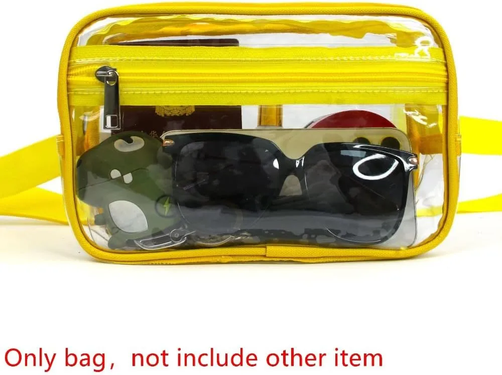 Transparent Waterproof Waist Bag with Adjustable Strap, Unisex Adjustable Strap PVC Waist Bag Mobile Phone Bag Coin Purse