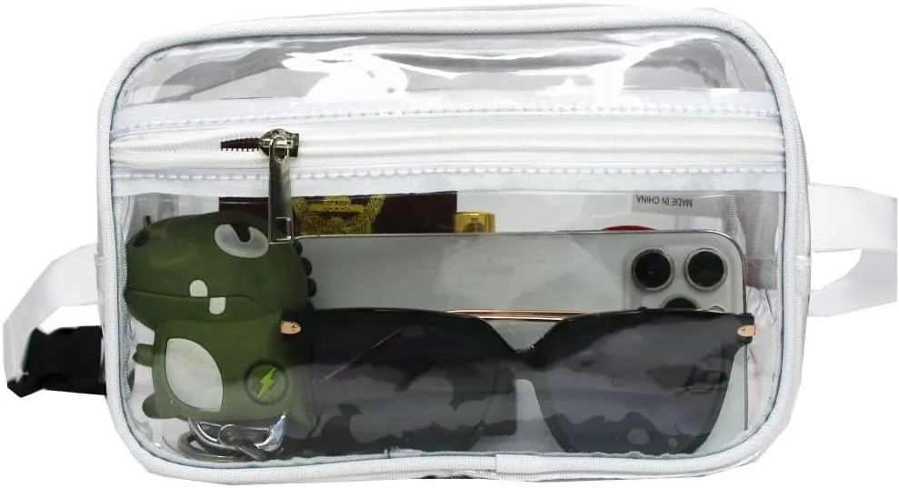 Transparent Waterproof Waist Bag with Adjustable Strap, Unisex Adjustable Strap PVC Waist Bag Mobile Phone Bag Coin Purse