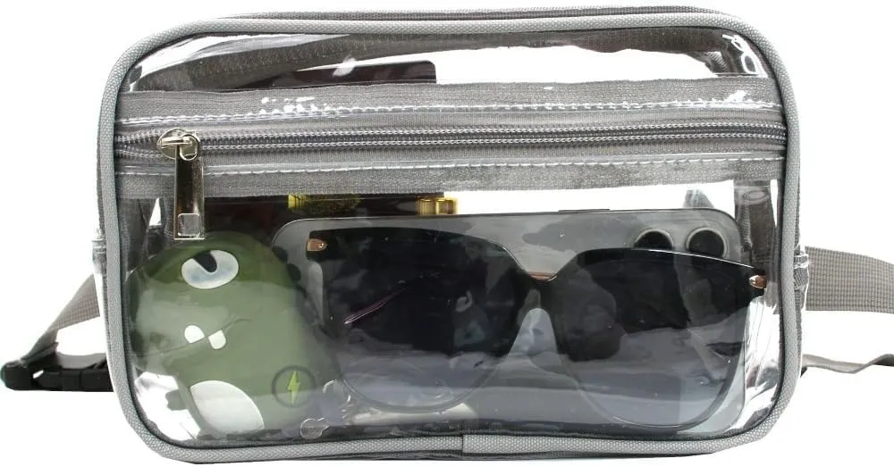 Transparent Waterproof Waist Bag with Adjustable Strap, Unisex Adjustable Strap PVC Waist Bag Mobile Phone Bag Coin Purse