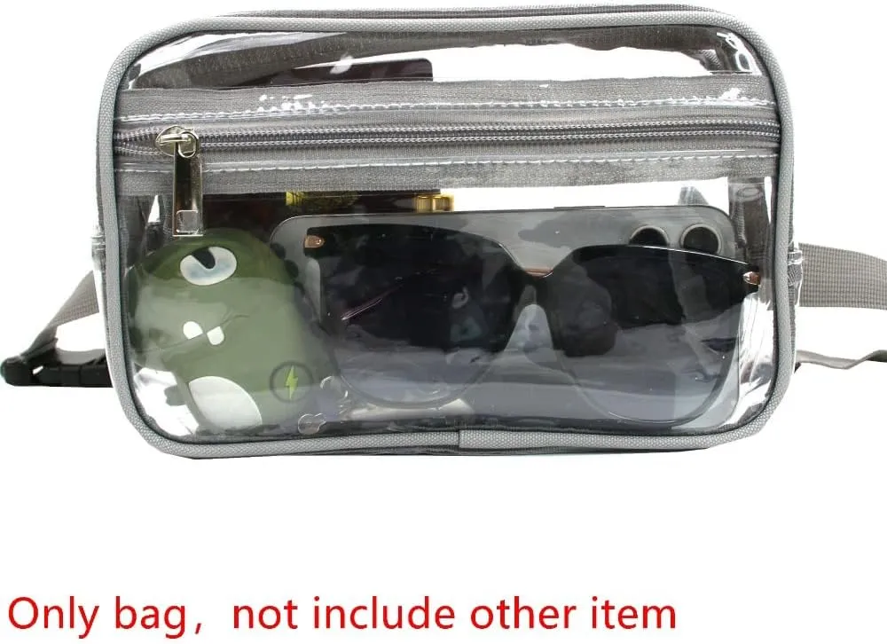 Transparent Waterproof Waist Bag with Adjustable Strap, Unisex Adjustable Strap PVC Waist Bag Mobile Phone Bag Coin Purse