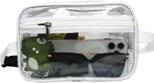 Transparent Waterproof Waist Bag with Adjustable Strap, Unisex Adjustable Strap PVC Waist Bag Mobile Phone Bag Coin Purse