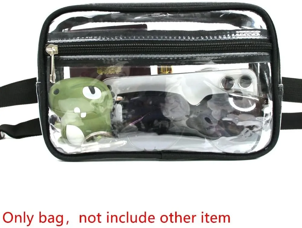Transparent Waterproof Waist Bag with Adjustable Strap, Unisex Adjustable Strap PVC Waist Bag Mobile Phone Bag Coin Purse
