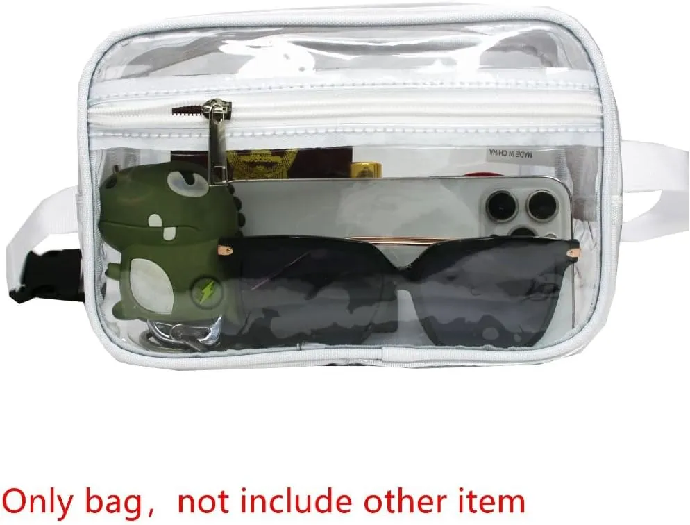 Transparent Waterproof Waist Bag with Adjustable Strap, Unisex Adjustable Strap PVC Waist Bag Mobile Phone Bag Coin Purse