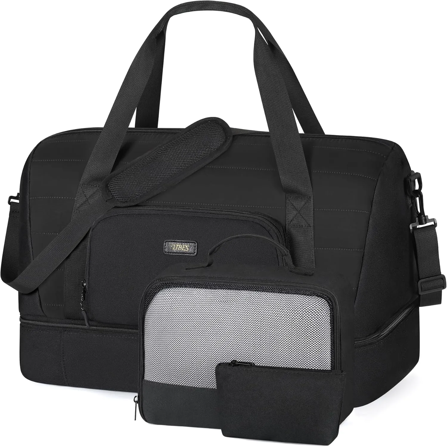 Travel Weekender Bag for Women, Overnight Bag with Shoe Compartment, Oversized Travel Duffel Bag Carry On Tote with Trolley Sleeve 21" for Weekend Travel Business Trip