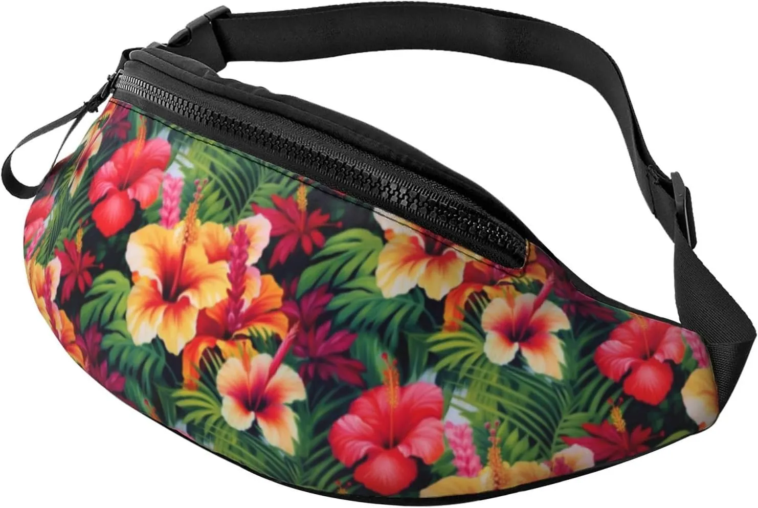 Tropical Fanny Pack Waist Bag Adjustable Belt Bag For Men Women Traveling Hiking Cycling Running