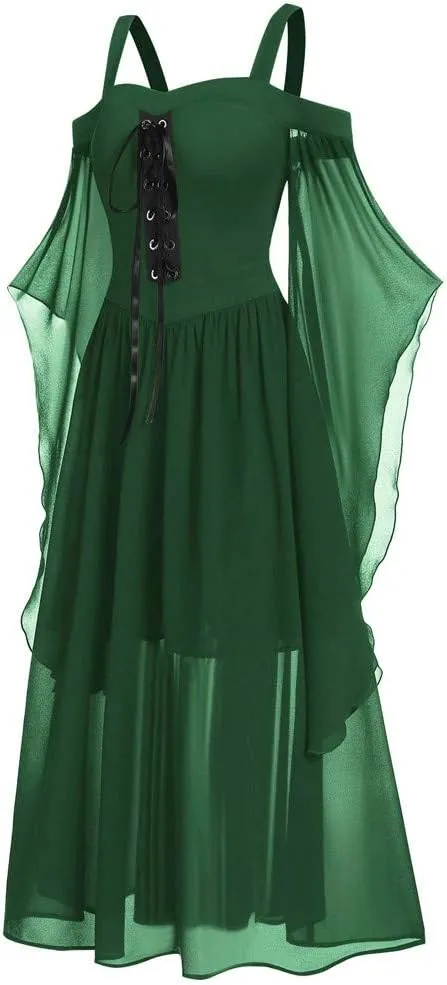TWGONE Renaissance Faire Costume Women Off The Shoulder Halloween Dress Cosplay Costumes Plus Size Gothic Clothes
