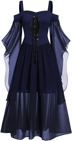 TWGONE Renaissance Faire Costume Women Off The Shoulder Halloween Dress Cosplay Costumes Plus Size Gothic Clothes
