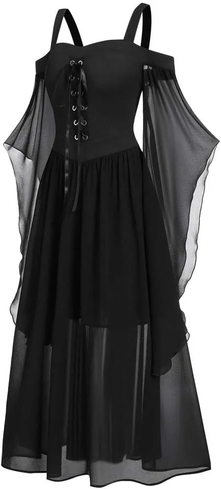 TWGONE Renaissance Faire Costume Women Off The Shoulder Halloween Dress Cosplay Costumes Plus Size Gothic Clothes