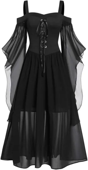TWGONE Renaissance Faire Costume Women Off The Shoulder Halloween Dress Cosplay Costumes Plus Size Gothic Clothes