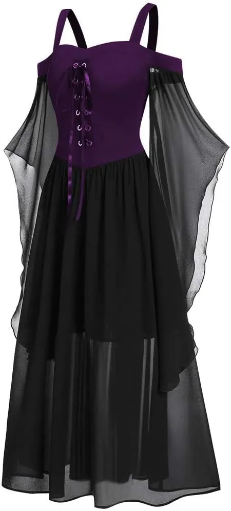 TWGONE Renaissance Faire Costume Women Off The Shoulder Halloween Dress Cosplay Costumes Plus Size Gothic Clothes