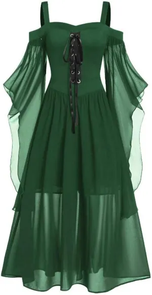 TWGONE Renaissance Faire Costume Women Off The Shoulder Halloween Dress Cosplay Costumes Plus Size Gothic Clothes