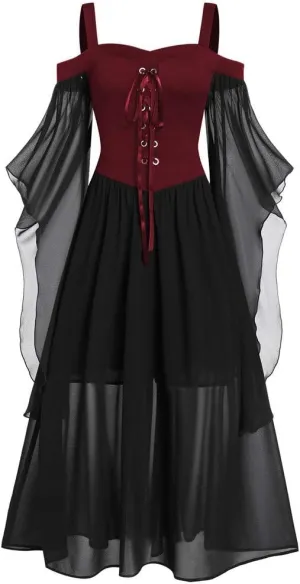 TWGONE Renaissance Faire Costume Women Off The Shoulder Halloween Dress Cosplay Costumes Plus Size Gothic Clothes