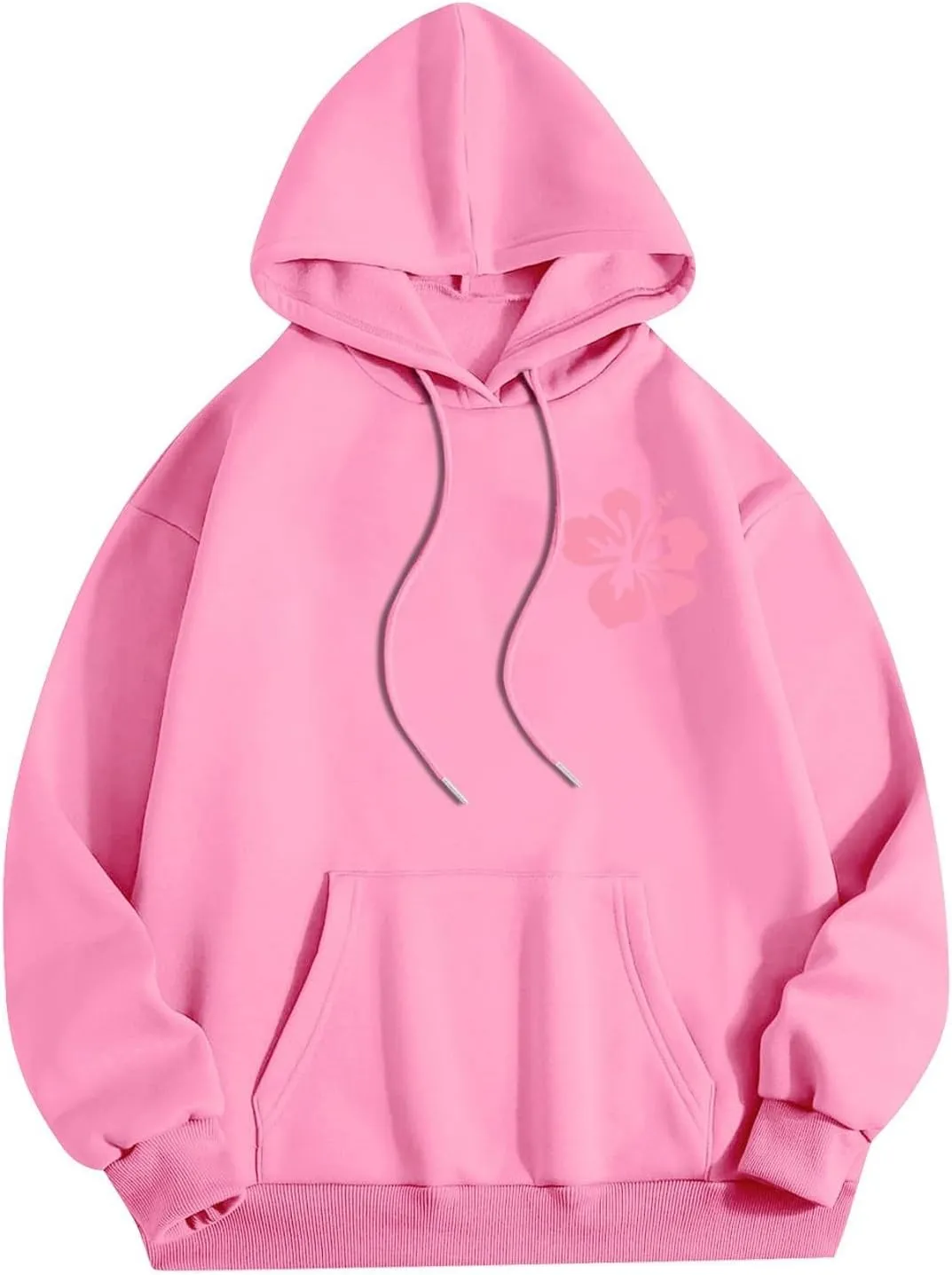 Unisex Oversized Hoodies Long Sleeve Palm Puff Preppy Sweatshirt Drawstring Cute Print Casual Graphic Hoodie