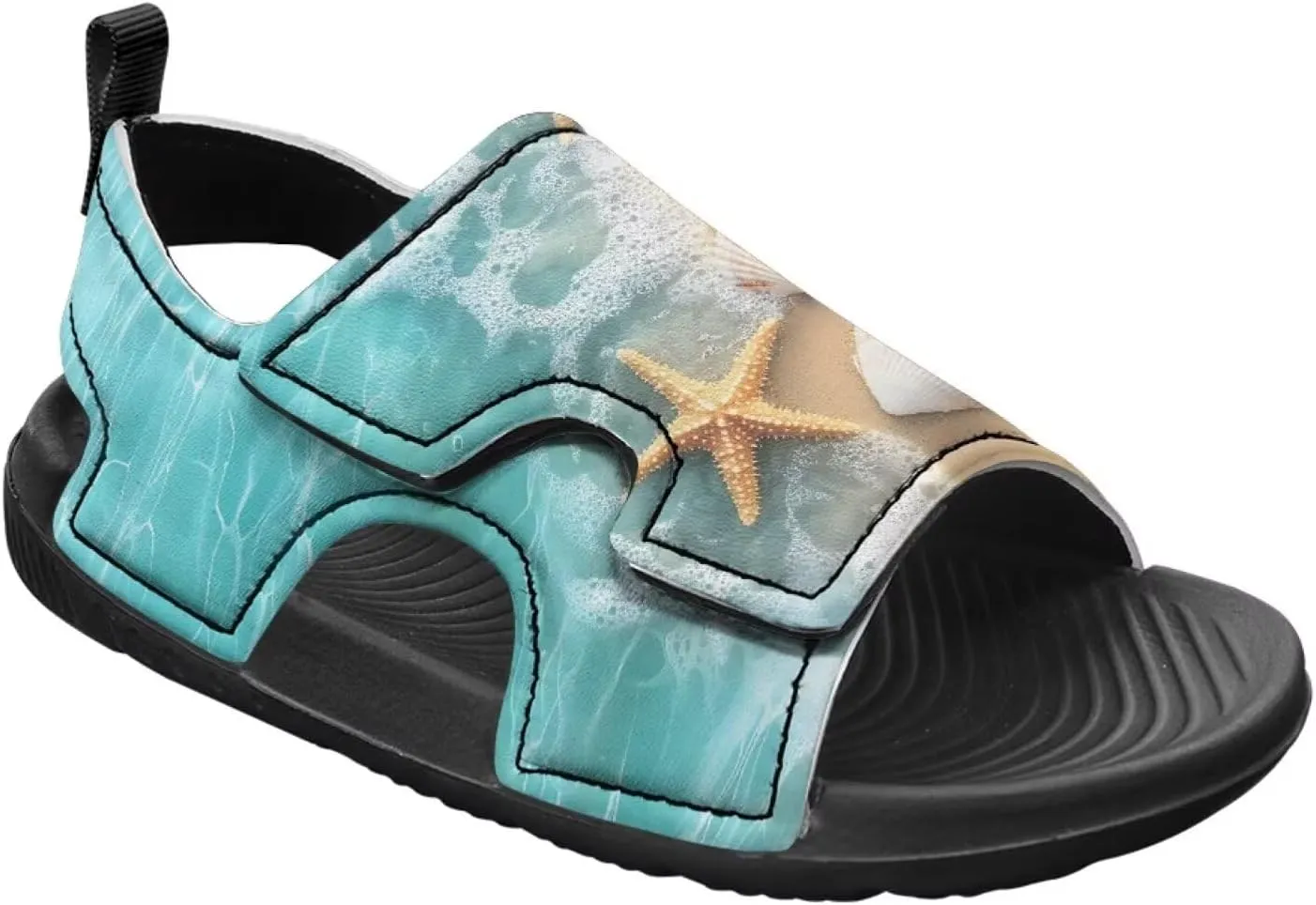 Unisex Sandals for Boys Girls Hook and Loop Sport Outdoor Hiking Athleic Sandals Open Toe Water Shoes Lightweight