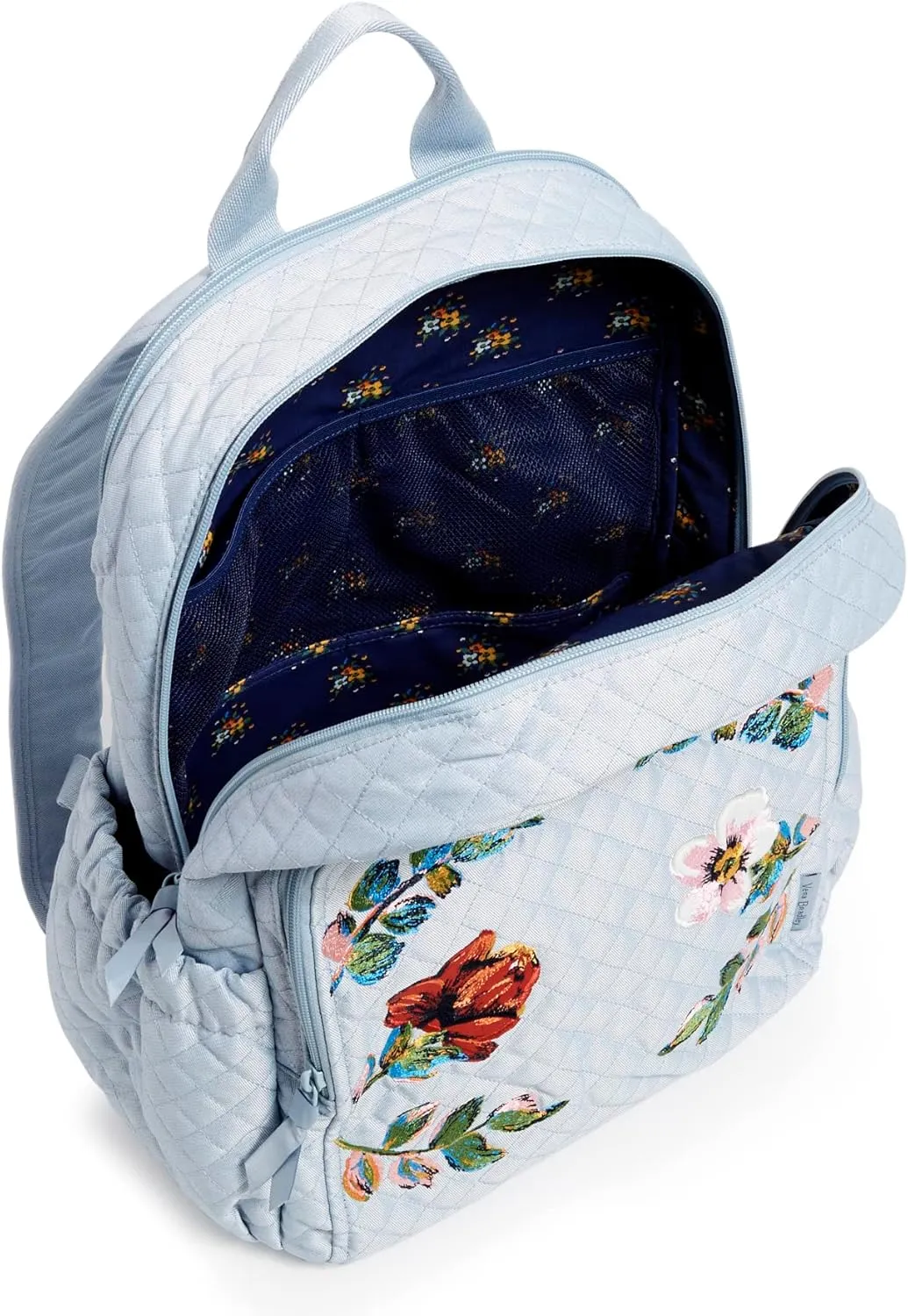 Vera Bradley Women's Denim Campus Backpack, Sea Air Floral, One Size