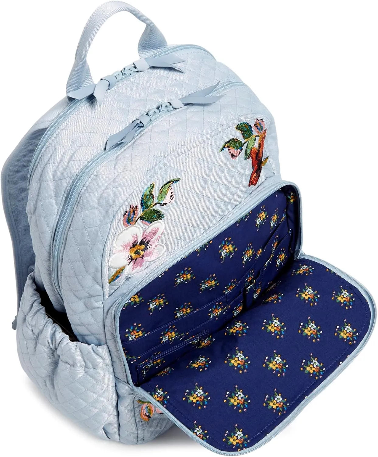 Vera Bradley Women's Denim Campus Backpack, Sea Air Floral, One Size