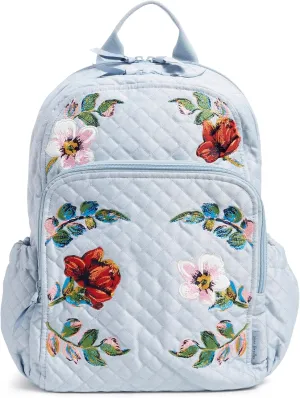 Vera Bradley Women's Denim Campus Backpack, Sea Air Floral, One Size