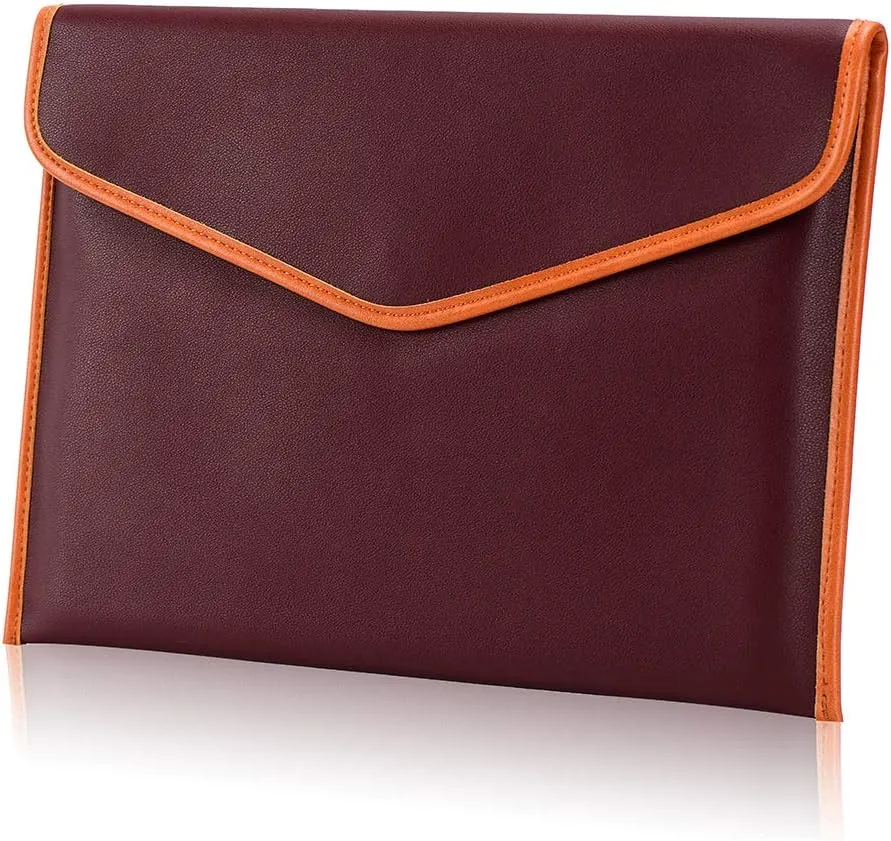 Vintage Pu Leather Clutch A4 Envelope File Bag