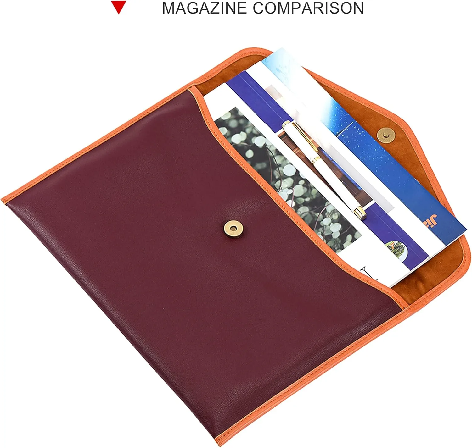 Vintage Pu Leather Clutch A4 Envelope File Bag
