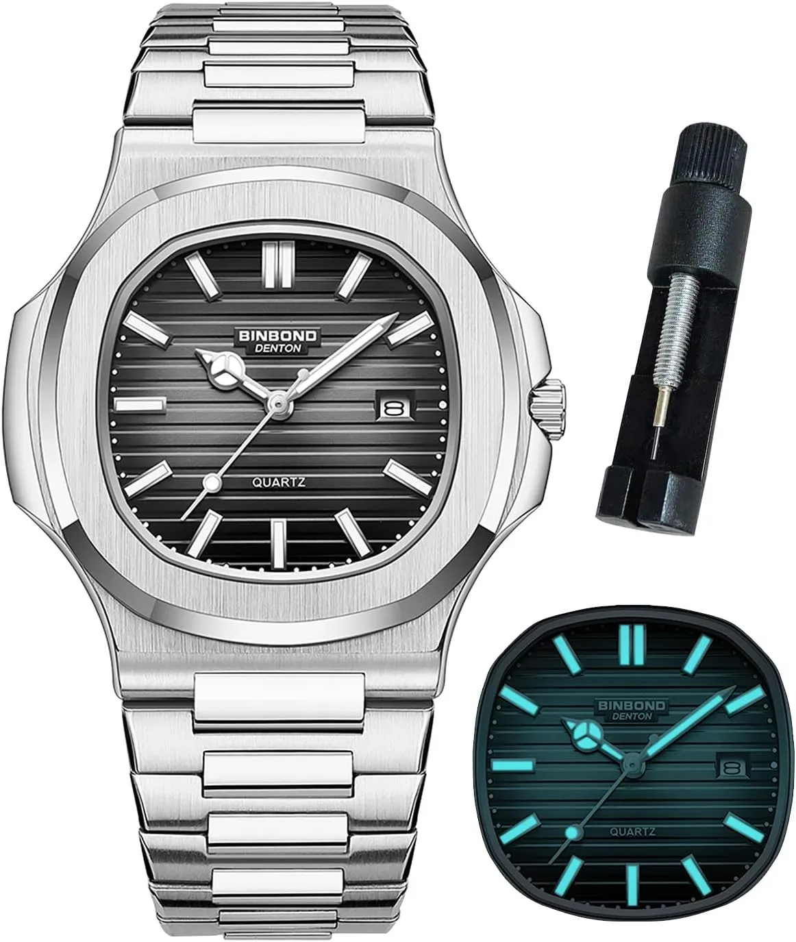 Watches for Men Stainless Steel Classic Business Dress with Date Casual Luxury Mens Wrist Watch Waterproof Luminous